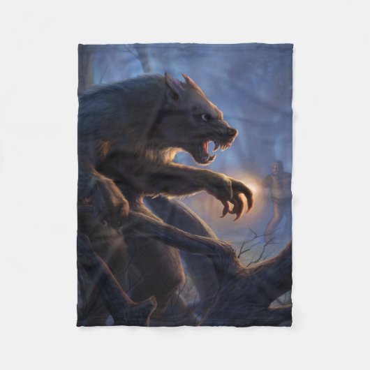 ミシガン州ドッグマン フリースブランケット (正面)