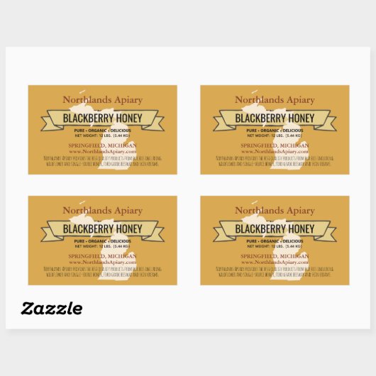 ミシガン州ハニー製品長方形シール 長方形シール (シート)