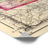 ミシガン州バリー郡の地図 ポスター (角)