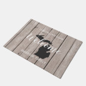 ミシガン州パーソナライズされたウェルカムウッドルック ドアマット (アングル)