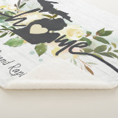 ミシガン州パーソナライズされたユアホームシティ素朴 シェルパブランケット (3/4)