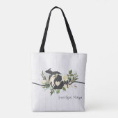 ミシガン州パーソナライズされたユアホームシティ素朴 トートバッグ (裏面)