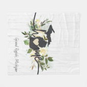 ミシガン州パーソナライズされたユアホームシティ素朴 フリースブランケット (正面(横))