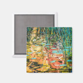 ミシガン州ヒアワタ国有林のカウンシル湖 マグネット (正面/裏面)