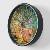 ミシガン州ヒアワタ国有林のカウンシル湖 壁時計 (傾斜)