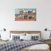 ミシガン州ヒューロン湖 – Large Letter Scenes キャンバスプリント (インサイチュ (寝室))