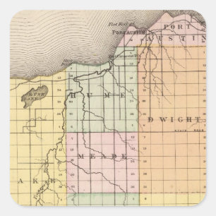 ミシガン州ヒューロン郡の地図 スクエアシール