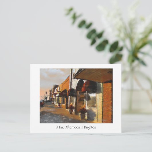 ミシガン州ブライトンの絵はがき ポストカード (スタンド正面)