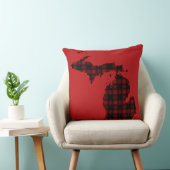 ミシガン州プリード |赤と黒の格子縞 クッション (椅子)