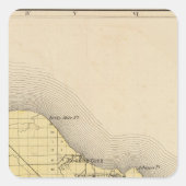 ミシガン州プレスク諸島の地図 スクエアシール (正面)