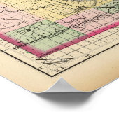 ミシガン州ベイ郡の地図 ポスター (角)