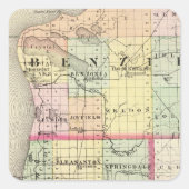 ミシガン州ベンジー・マニスティー郡の地図 スクエアシール (正面)