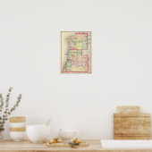 ミシガン州ベンジー・マニスティー郡の地図 ポスター (キッチン)