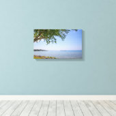 ミシガン州ペトスキーのベイフロントパーク キャンバスプリント (インサイチュ (ウッドフロア))