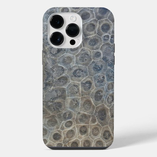 ミシガン州ペトスキー石のデザイン iPhoneケース (裏面)