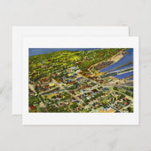 ミシガン州マケットの空中景色 ポストカード (正面/裏面)