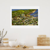 ミシガン州マケットの航空写真 ポスター (キッチン)