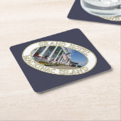 ミシガン州マッキナックアイランドヒストリックグランドホテル スクエアペーパーコースター (アングル)