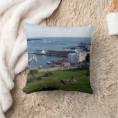 ミシガン州マッキナックアイランド&ハーバー クッション (ブランケット)