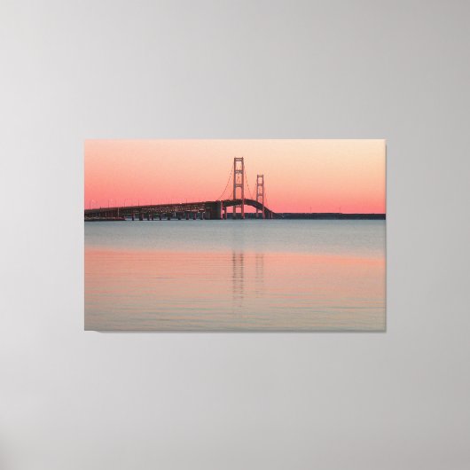 ミシガン州マッキナックブリッジ キャンバスプリント (正面)