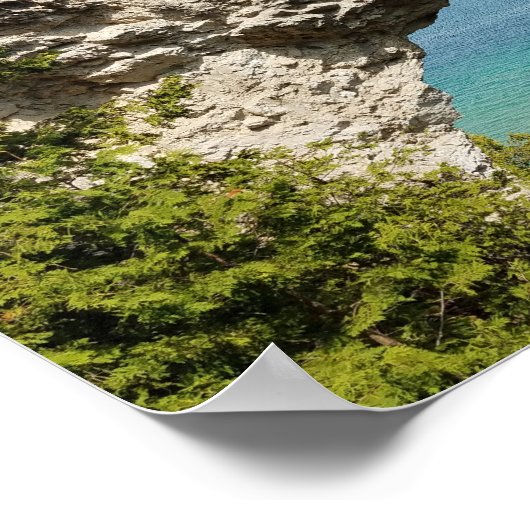 ミシガン州マッキナック島のアーチロック ポスター (角)