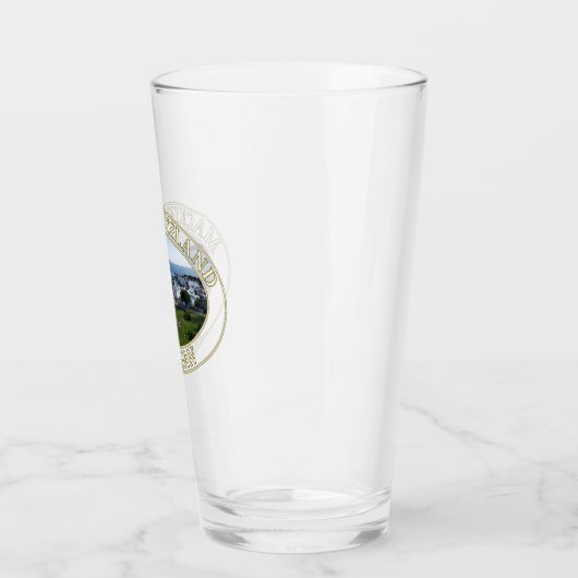 ミシガン州マッキナック島のダウンタウンとハーバー タンブラーグラス (左)