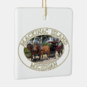 ミシガン州マッキナック島の馬と馬車 セラミックオーナメント (右)