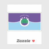 ミシガン州マッキナック島国旗 シール (シート)