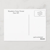 ミシガン州マッキノー海峡のヴィンテージカーフェリー ポストカード (裏面)