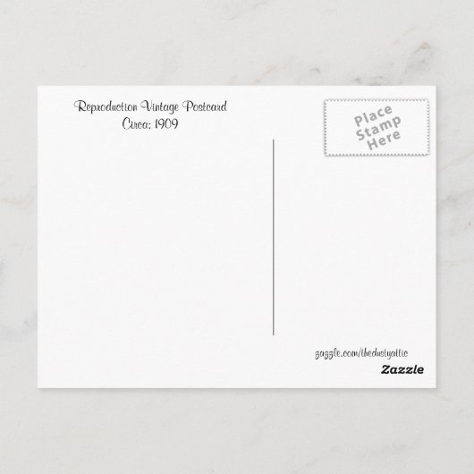 ミシガン州マッキノー海峡のヴィンテージカーフェリー ポストカード (裏面)