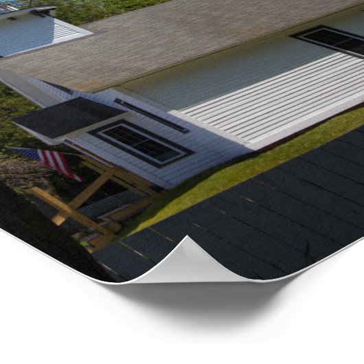 ミシガン州ミッションポイントライトハウス ポスター (角)