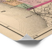 ミシガン州メイスンの地図 ポスター (角)