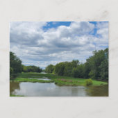 ミシガン州モンローのレーズン川 ポストカード (正面)