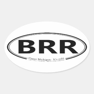 ミシガン州ヨーロッパ式税のステッカーの上のBRR 楕円形シール