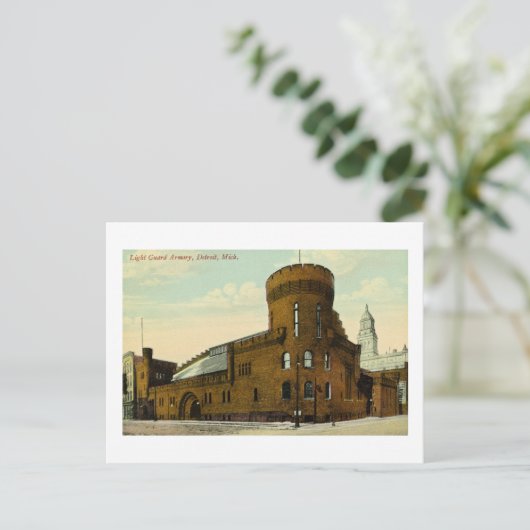 ミシガン州ライトガードアーモリーデトロイト ポストカード (スタンド正面)