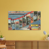 ミシガン州ラディントン – ラージレターのシーン キャンバスプリント (インサイチュ (リビング))