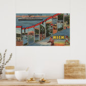 ミシガン州ラディントン – ラージレターのシーン ポスター (キッチン)