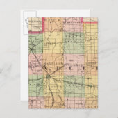 ミシガン州ラピア郡の地図 ポストカード (正面/裏面)