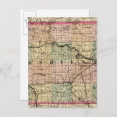 ミシガン州ワシュテノーの地図 ポストカード (正面/裏面)