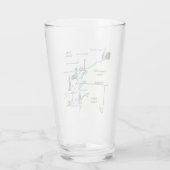 ミシガン州北東部下部灯台のガラス製品 タンブラーグラス (裏面)