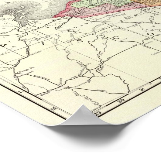 ミシガン州北部 ポスター (角)