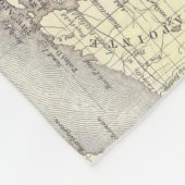 ミシガン州及びウィスコンシン(1862年)のヴィンテージの地図 フリースブランケット (角)