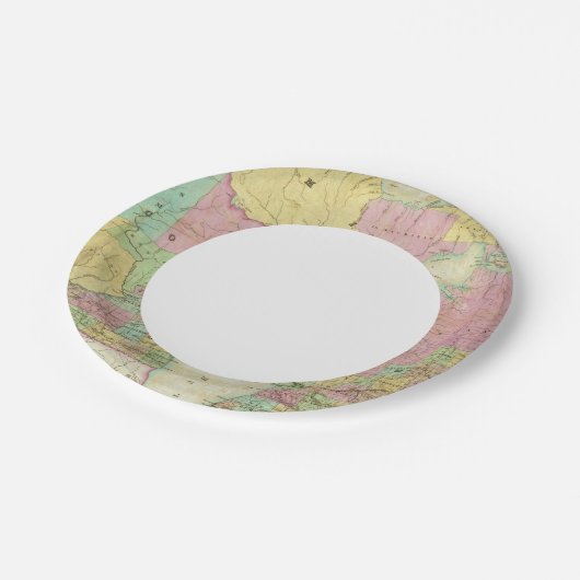 ミシガン州図 ペーパープレート (アングル)