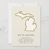 ミシガン州引っ越しましたシックなハンドドロー移動 案内状 (正面)
