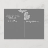 ミシガン州引越案内はがき 案内ポストカード (裏面)