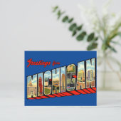 ミシガン州旅行はがきヴィンテージ ポストカード (スタンド正面)