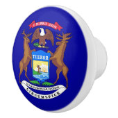 ミシガン州旗とセラミックノブの引っ張り セラミックノブ (右)