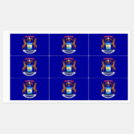 ミシガン州旗と愛国的なラベル州 ラベル