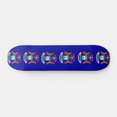 ミシガン州旗のスケートボード スケートボード (横)