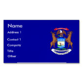 ミシガン州旗の付いた名刺マグネット マグネット名刺 (正面)